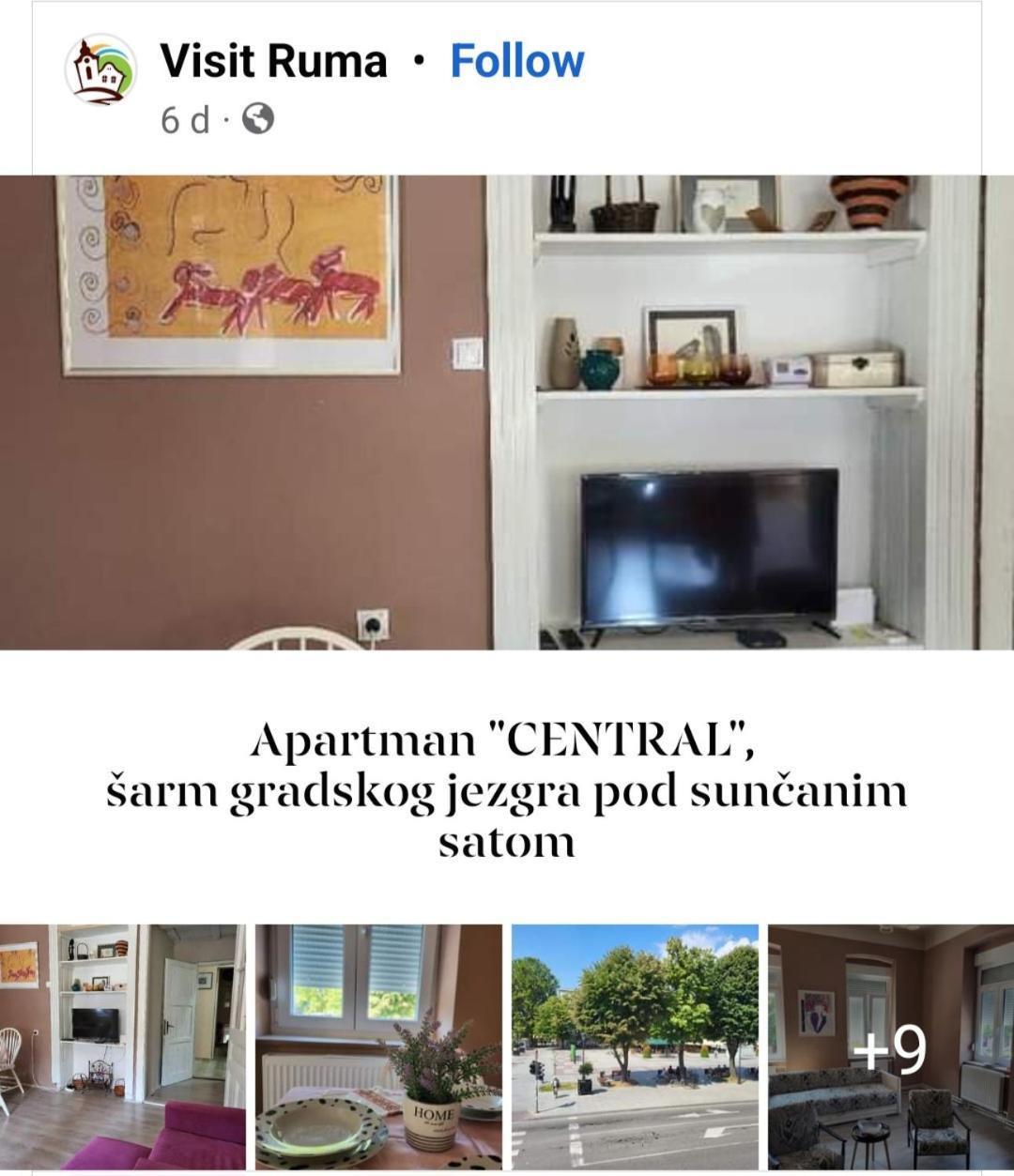Apartman Central Ruma Exterior foto